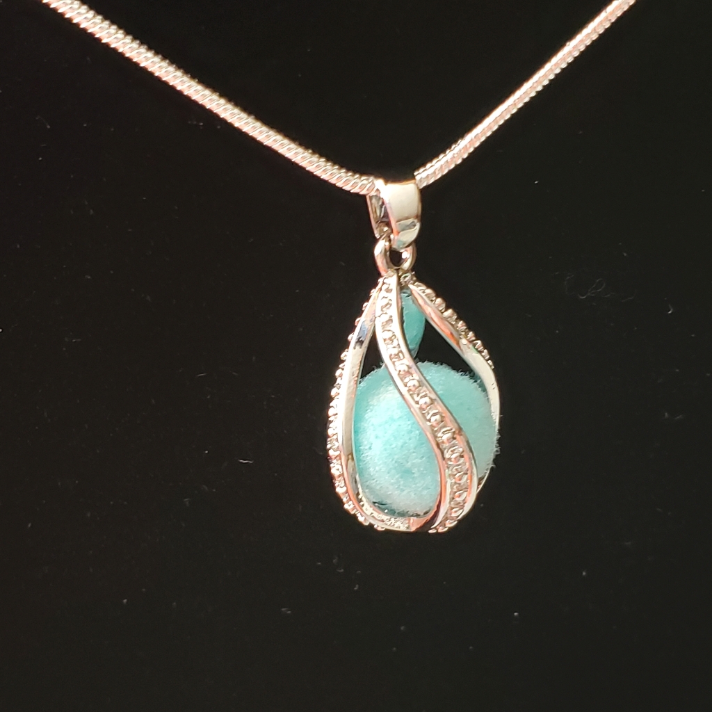 Aromatherapy Teardrop Cage .925 Sterling Silver Ne